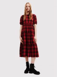 Desigual Sukienka codzienna Khan 22WWVW51 Czerwony Regular Fit. Czerwone sukienki Desigual, na co dzień, s, bez wzorów, z bawełny, bez kołnierzyka, bez ramiączek, proste. Za 319.99 zł.