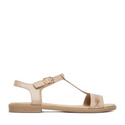 Sandały Lasocki. Brązowe sandały Lasocki, bez wzorów, bez obcasa, na płaskiej podeszwie, bez zapięcia. Za 149.99 zł.