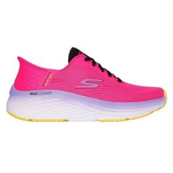 Buty Skechers Slip ins Max Cushioning Elite 2.0 Solace 129626-RAS różowe. Czerwone buty treningowe bez wzorów, bez zapięcia. Za 705.57 zł.