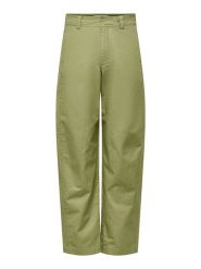 JDY Spodnie "Selma" w kolorze zielonym rozmiar: XL/L32. Zielone spodnie materiałowe JDY, bez wzorów, z materiału, z podwyższonym stanem. Za 101.47 zł.