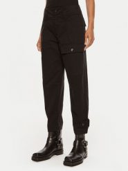 Pinko Spodnie materiałowe Globo 102042 A215 Czarny Regular Fit. Czarne spodnie materiałowe Pinko, bez wzorów, z bawełny. Za 549.99 zł.