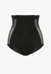 Czarne Majtki Modelujące z Wysoką Talią Elissia. Czarne bielizna modelująca Renee, bez wzorów, z tkaniny. Za 39.99 zł.