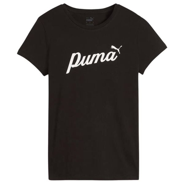 T-shirt Damski ESS+Script. Czarne t-shirty Puma, s, bez wzorów, sportowe, bez kołnierzyka, bez ramiączek. Za 138.99 zł.