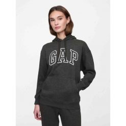 Bluza damska GAP V-Gap Heritage PO HD. Szare bluzy GAP, bez wzorów, bez ramiączek, bez kaptura. Za 139.99 zł.