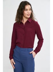 Nife Koszula w kolorze bordowym rozmiar: 36. Czerwone koszule Nife, bez wzorów, z wiskozy, bez kołnierzyka, bez ramiączek. Za 126.15 zł.