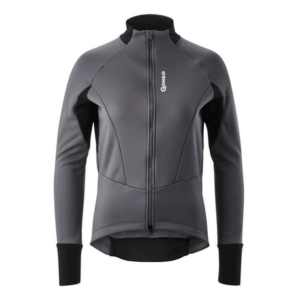 Kurtka softshell damska Gonso. Szare kurtki Gonso, bez wzorów, z materiału, bez kaptura, rowerowe. Za 638.50 zł.