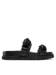 Alberta Ferretti Klapki 22152A6506 8019 Czarny. Czarne klapki Alberta Ferretti, bez wzorów, ze skóry, bez obcasa, bez zapięcia. Za 1,319.00 zł.