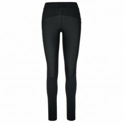Damskie legginsy do biegania Kilpi KARANG-W. Czarne legginsy Kilpi, bez wzorów, z gumy, długie. Za 157.50 zł.