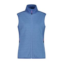 Damska kurtka bez rękawów CMP. Niebieskie kurtki CMP, bez wzorów, z polaru, sportowe, bez kaptura. Za 239.60 zł.