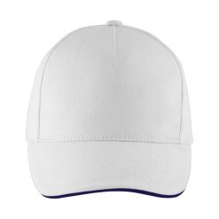 Czapka Z Daszkiem Z 5 Panelami Long Beach. Białe czapki z daszkiem SOL'S, bez wzorów. Za 29.99 zł.