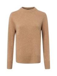 Franco Callegari Sweter z dzianiny merino Kobiety drobna dzianina brązowy, XXL. Brązowe swetry Franco Callegari, xxl, bez wzorów, z dzianiny, bez ramiączek. Za 299.95 zł.