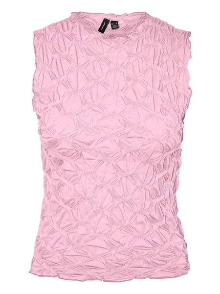 Vero Moda Top w kolorze jasnoróżowym rozmiar: L. Różowe topy Vero Moda, l, bez wzorów, bez kołnierzyka, bez ramiączek. Za 37.47 zł.