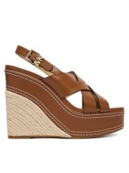 MICHAEL Michael Kors Sandały Nora 40S5NOHS3L Brązowy. Brązowe kozaki MICHAEL Michael Kors, bez wzorów, ze skóry, bez obcasa, na koturnie, bez zapięcia. Za 739.99 zł.