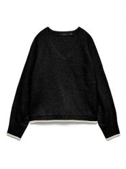 Vero Moda Sweter w kolorze czarnym rozmiar: XS. Czarne swetry Vero Moda, s, bez wzorów, z materiału, bez ramiączek. Za 78.99 zł.