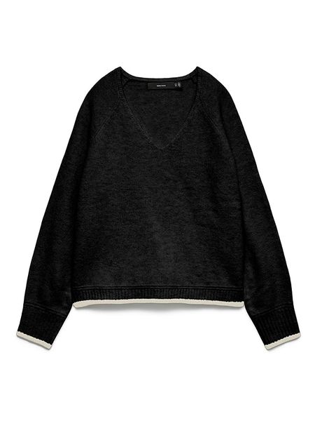Vero Moda Sweter w kolorze czarnym rozmiar: L. Czarne swetry Vero Moda, l, bez wzorów, z materiału, bez ramiączek. Za 113.36 zł.