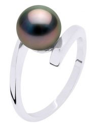 ATELIERS SAINT GERMAIN Srebrny pierścionek z perłami Tahiti rozmiar: 52. Czarne pierścionki ATELIERS SAINT GERMAIN, z perłą, srebrne. Za 528.34 zł.