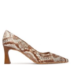 Czółenka Hispanitas. Brązowe czółenka Hispanitas, bez wzorów, bez obcasa, bez zapięcia. Za 569.99 zł.