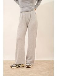 Just Cashmere Kaszmirowe spodnie "Daphne" w kolorze jasnoszarym rozmiar: S. Szare spodnie materiałowe Just Cashmere, bez wzorów, z kaszmiru, z podwyższonym stanem. Za 545.19 zł.