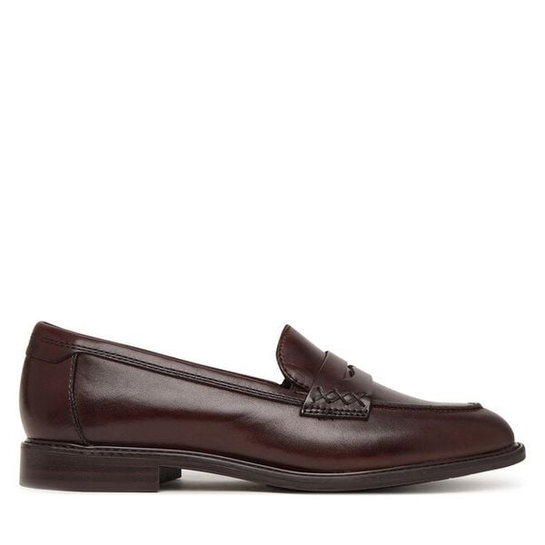 Mokasyny Tamaris. Brązowe mokasyny Tamaris, bez wzorów. Za 379.99 zł.