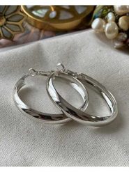 Luseera Pozłacane kolczyki-kreole rozmiar: onesize. Szare kolczyki Luseera, pozłacane. Za 34.99 zł.