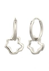 Elli Kreolki Damskie Kwiat 925 Sterling Silver Kolczyki 1 ct. Szare kolczyki Elli, srebrne. Za 233.99 zł.