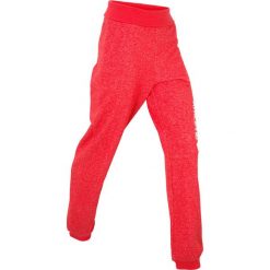 Spodnie sportowe z wywijanym paskiem, długie bonprix truskawkowy. Spodnie sportowe marki bonprix. Za 44.99 zł.
