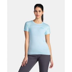 T-shirt ultraleggera da donna Kilpi AMELI-W. Niebieskie t-shirty Kilpi, l, bez wzorów, sportowe, bez kołnierzyka, bez ramiączek. Za 112.21 zł.