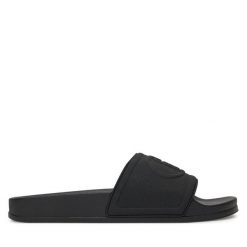 Klapki Liu Jo. Czarne klapki Liu Jo, bez wzorów, bez obcasa, bez zapięcia. Za 159.99 zł.