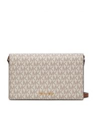 MICHAEL Michael Kors Torebka Jet Set 32T4GJ6C6B Beżowy. Brązowe listonoszki MICHAEL Michael Kors, bez wzorów, ze skóry, bez dodatków. Za 639.99 zł.
