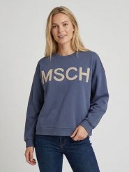 MOSS COPENHAGEN Bluza "Mela" w kolorze granatowym rozmiar: M/L. Niebieskie bluzy Moss Copenhagen, l, bez wzorów, bez ramiączek, bez kaptura. Za 157.73 zł.