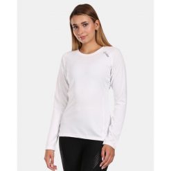 T-shirt a manica lunga da donna Kilpi SPOLETO-W. Białe t-shirty Kilpi, l, bez wzorów, sportowe, bez kołnierzyka, bez ramiączek. Za 163.85 zł.