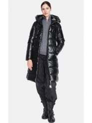 ASSUILI Płaszcz pikowany w kolorze czarnym rozmiar: 36. Czarne płaszcze Assuili, bez wzorów, klasyczne, bez kaptura. Za 354.94 zł.