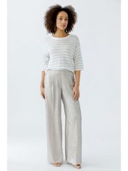 Oui Spodnie w kolorze srebrnym rozmiar: 34. Szare spodnie materiałowe Oui, bez wzorów, z materiału. Za 149.31 zł.
