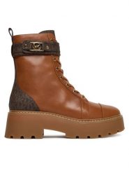 MICHAEL Michael Kors Trzewiki 40T5MAFE6L Brązowy. Brązowe botki MICHAEL Michael Kors, bez wzorów, ze skóry, bez obcasa, na płaskiej podeszwie, bez zapięcia. Za 939.99 zł.