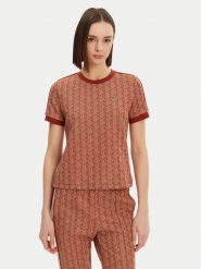 Lacoste T-Shirt TF3244 Pomarańczowy Slim Fit. Brązowe t-shirty Lacoste, bez wzorów, z syntetyku, bez kołnierzyka, bez ramiączek. Za 299.99 zł.