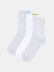Bawełniane skarpetki 3 pack - wielobarwny. Skarpetki Sinsay, bez wzorów, z bawełny. Za 15.99 zł.
