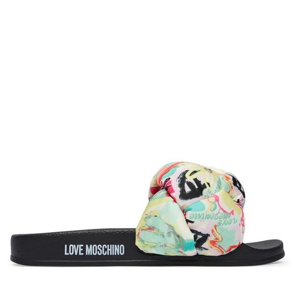 Klapki LOVE MOSCHINO. Klapki Love Moschino, bez wzorów, bez obcasa, bez zapięcia. Za 489.99 zł.