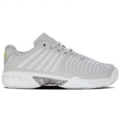 Buty do tenisa damskie K-Swiss Express Light 3. Szare buty treningowe K-SWISS, bez wzorów, z gumy, bez zapięcia, tenisowe. Za 259.00 zł.