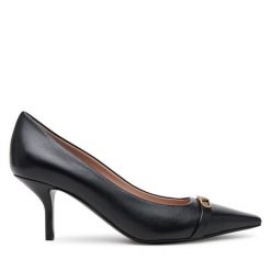 Czółenka Emporio Armani. Czarne czółenka Emporio Armani, bez wzorów, bez obcasa, bez zapięcia. Za 1,469.00 zł.
