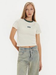 Levi's® T-Shirt Essential Sporty A8798-0014 Écru Slim Fit. T-shirty s, bez wzorów, z bawełny, sportowe, bez kołnierzyka, bez ramiączek. Za 89.99 zł.