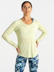 Dare 2b Koszulka sportowa "Discern" w kolorze zielonym rozmiar: 38. Zielone t-shirty sportowe Dare 2b, bez wzorów, z materiału, bez ramiączek, outdoorowe. Za 79.40 zł.