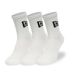 Skarpetki z flagą New Era Crew. Białe skarpetki New Era, bez wzorów, z bawełny. Za 92.50 zł.