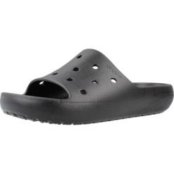 Sandały CROCS CLASSIC SLIDE V2 Czarny. Czarne sandały Crocs, bez wzorów, z gumy, bez obcasa, bez zapięcia. Za 202.00 zł.