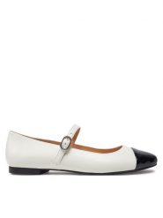 ALOHAS Baleriny Musa S100502 Biały. Białe baleriny ALOHAS, bez wzorów, ze skóry, bez obcasa, bez zapięcia. Za 529.99 zł.