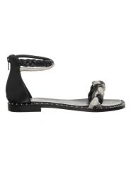 Cafe Noir Sandały w kolorze czarnym rozmiar: 36. Czarne sandały Cafe Noir, bez wzorów, z materiału, klasyczne, z otwartym noskiem, bez obcasa, bez zapięcia. Za 149.66 zł.