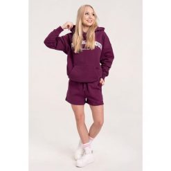 Spodenki fitness damskie Gym Glamour dresowe. Brązowe szorty sportowe GYM GLAMOUR, bez wzorów, z dresówki, na fitness i siłownię. Za 139.99 zł.