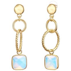 Lulu & Jane Stop metali KamieŃ naturalny Kolczyki 1 ct Damski. Białe kolczyki Lulu & Jane, złote. Za 359.99 zł.