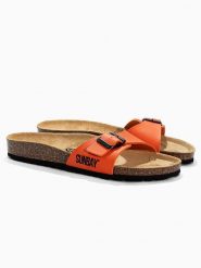 Sunbay Klapki "Jasmin" rozmiar: 39. Pomarańczowe klapki Sunbay, bez wzorów, klasyczne, z otwartym noskiem, bez obcasa, bez zapięcia. Za 139.95 zł.