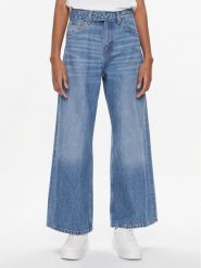 Hugo Jeansy Galeva_1 50508852 Niebieski Oversize. Niebieskie jeansy Hugo, bez wzorów, z bawełny. Za 489.99 zł.