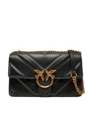 PINKO Torebka Love One Classic Light Dc PE 25 PLTT 104549 A26Z Czarny. Czarne kopertówki Pinko, bez wzorów, ze skóry, wizytowe, bez dodatków. Za 1,710.00 zł.